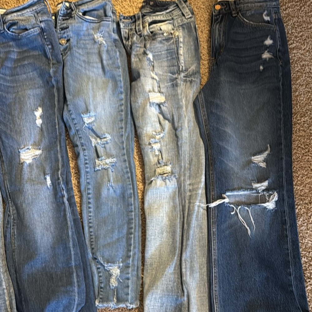 Flying Monkey Distressed Denim Jeans Collection